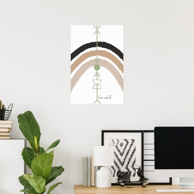 Create a Simpler Life - Abstract Arch Poster (Home Office)