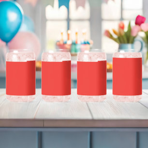 Create a Striking Red Background with White Border Can Glass