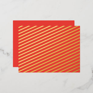Create a Striking Red Background with White Border Foil Holiday Postcard