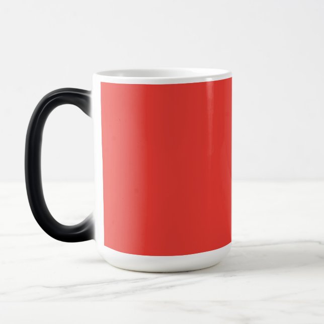 Create a Striking Red Background with White Border Magic Mug (Left)