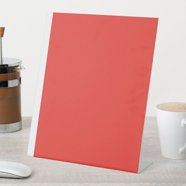 Create a Striking Red Background with White Border Pedestal Sign (In SItu)