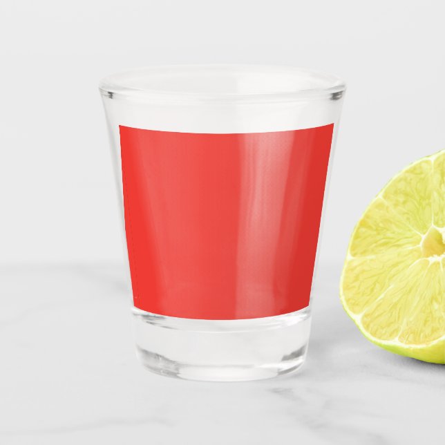 Create a Striking Red Background with White Border Shot Glass (Front)