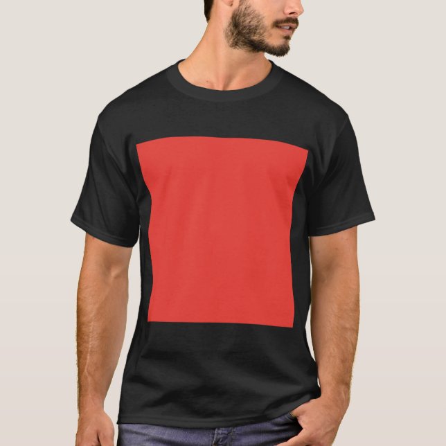 Create a Striking Red Background with White Border T-Shirt (Front)