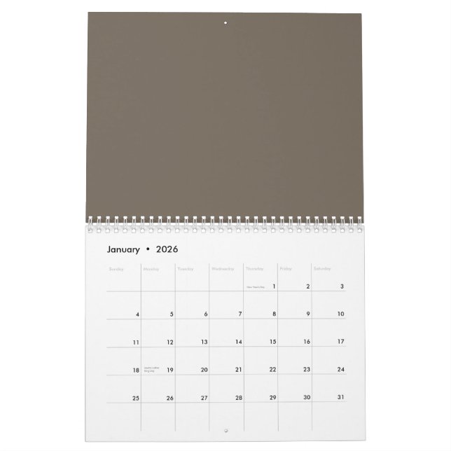 Create a Stylish Living Space with a Brown Wall an Calendar (Jan 2026)