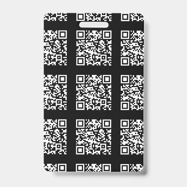 Create a Tiled QR code Pattern | Editable Colour Badge (Front)