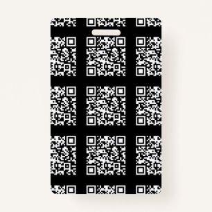 Create a Tiled QR code Pattern Editable Colour Badge