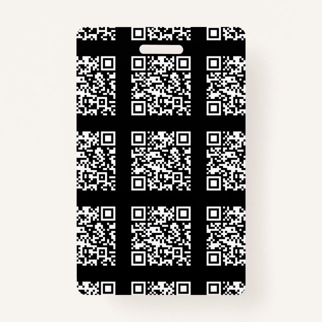 Create a Tiled QR code Pattern | Editable Colour Badge (Front)