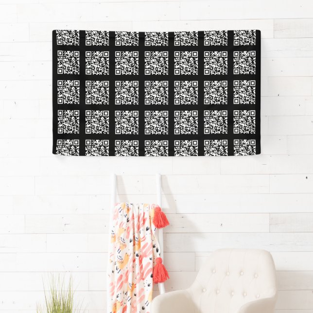 Create a Tiled QR code Pattern | Editable Colour Banner (Insitu)