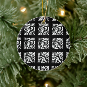 Create a Tiled QR code Pattern   Editable Colour Ceramic Ornament
