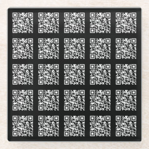 Create a Tiled QR code Pattern Editable Colour Glass Coaster