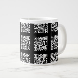 Create a Tiled QR code Pattern   Editable Colour Large Coffee Mug
