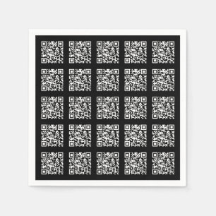 Create a Tiled QR code Pattern   Editable Colour Napkin