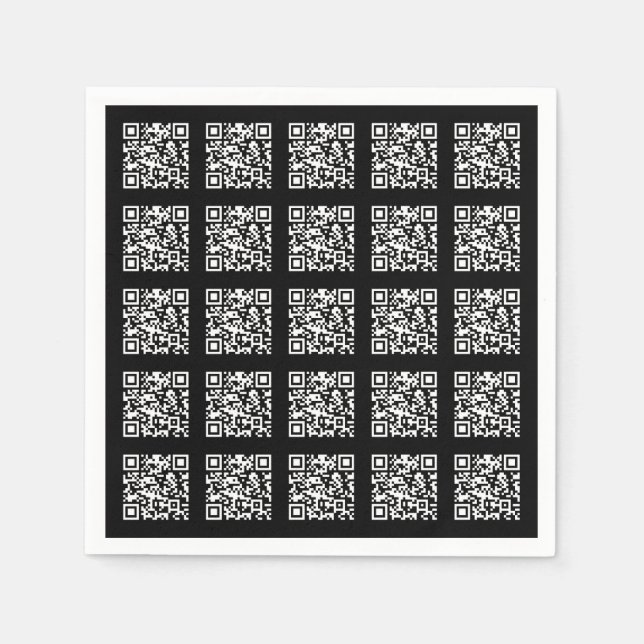 Create a Tiled QR code Pattern | Editable Colour Napkin (Front)