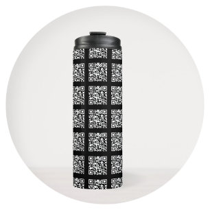 Create a Tiled QR code Pattern   Editable Colour Thermal Tumbler