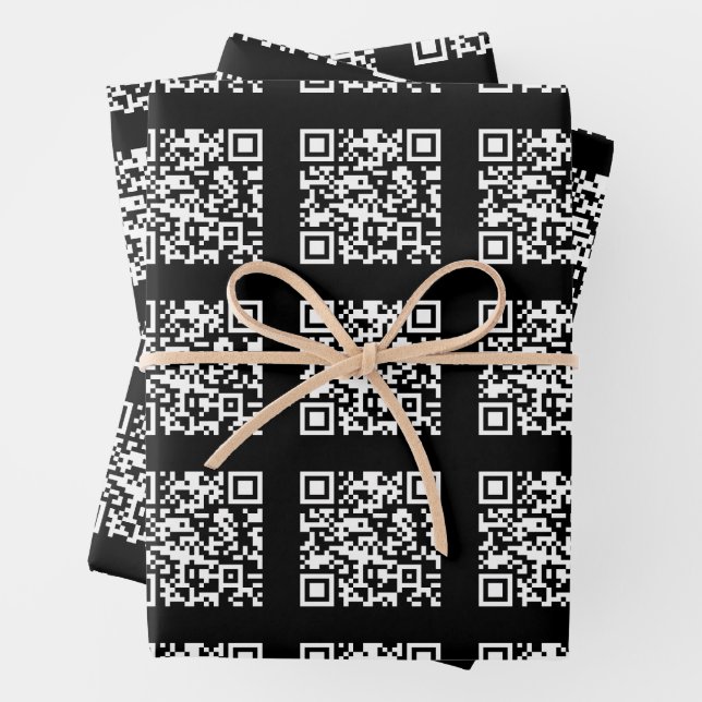 Create a Tiled QR code Pattern | Editable Colour Wrapping Paper Sheet (In situ)