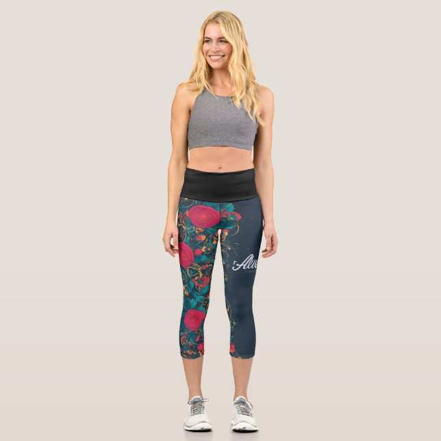 create a typography for Alvas Design CO elegant  Capri Leggings (Front)