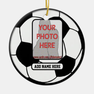Create a unique soccer gift ceramic ornament