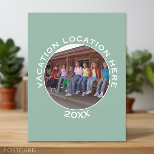 Create A Vacation Souvenir with Photo and Text Postcard