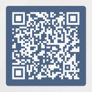 Create a Waterproof QR Code Faded Navy Blue