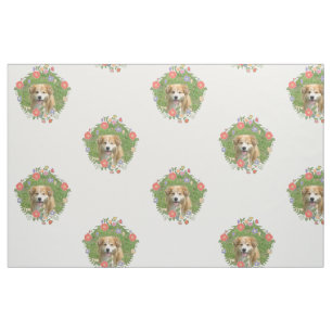 Create add your own custom pet dog cat photo flora fabric