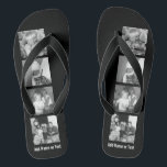 Create an Instagram Collage with 4 photos - black Flip Flops<br><div class="desc">Use four square photos to create a unique and personal gift. Or you can keep the hipster puppy and make a trendy keepsake. If you need to adjust the pictures,  click on the customize tool to make changes.</div>