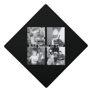 Create an Instagram Collage with 4 photos - black Graduation Cap Topper