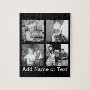 Create an Instagram Collage with 4 photos - black Jigsaw Puzzle