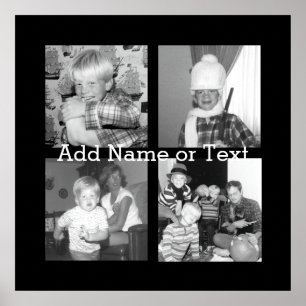 Create an Instagram Collage with 4 photos - black Poster