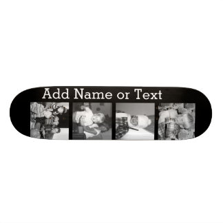 Create an Instagram Collage with 4 photos - black Skateboard