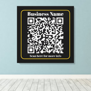 Create an Instantly Scannable Business QR code Canvas Print
