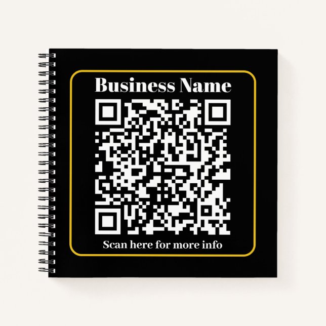 Create an Instantly Scannable Business QR code Notebook (Front)