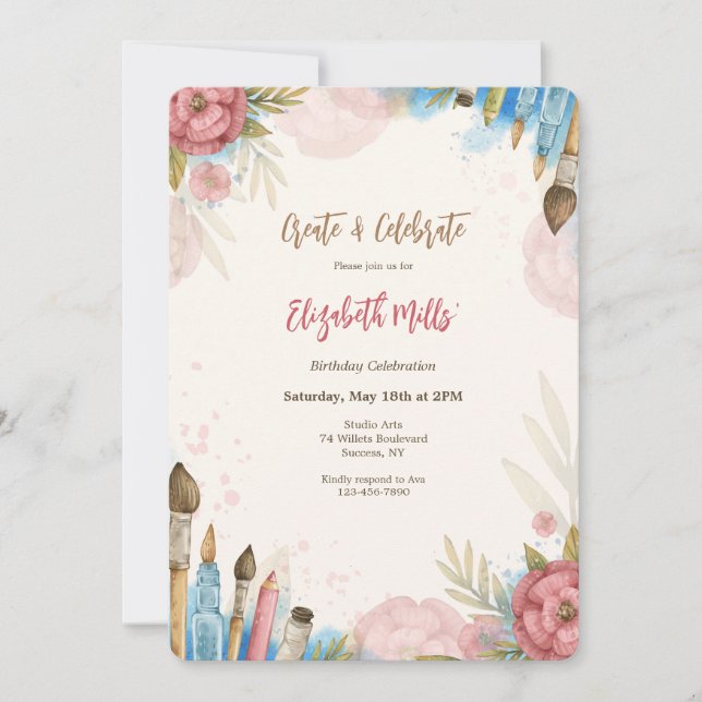 Create and Celebrate Invitation (Front)