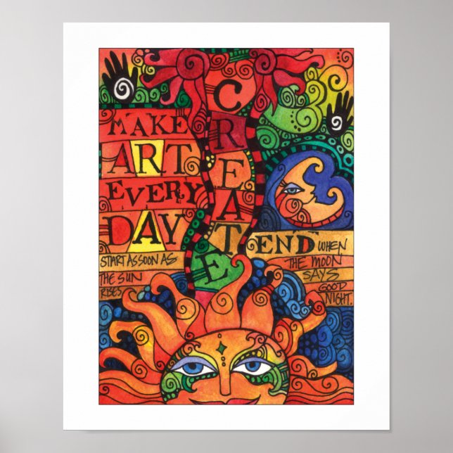 Create Art Every Day Poster (Front)