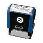 Create Blue self-inking stamp with name & address