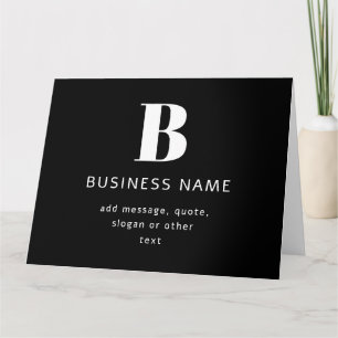 Create Business Name, Monogram & Additional Text Card