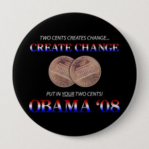 Create Change with Obama 4 Inch Round Button