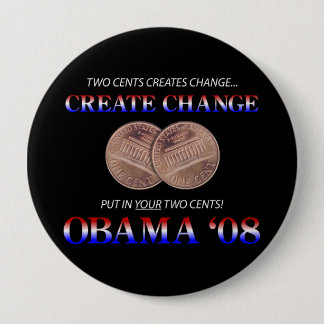 Create Change with Obama 4 Inch Round Button