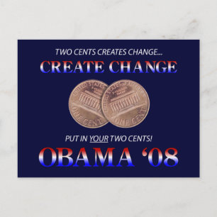 Create Change with Obama Postcard