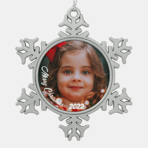 Create Cherished Memories With Your Personalized Snowflake Pewter Christmas Ornament