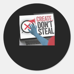 Create  classic round sticker