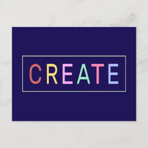 Create Colourful Word Postcard
