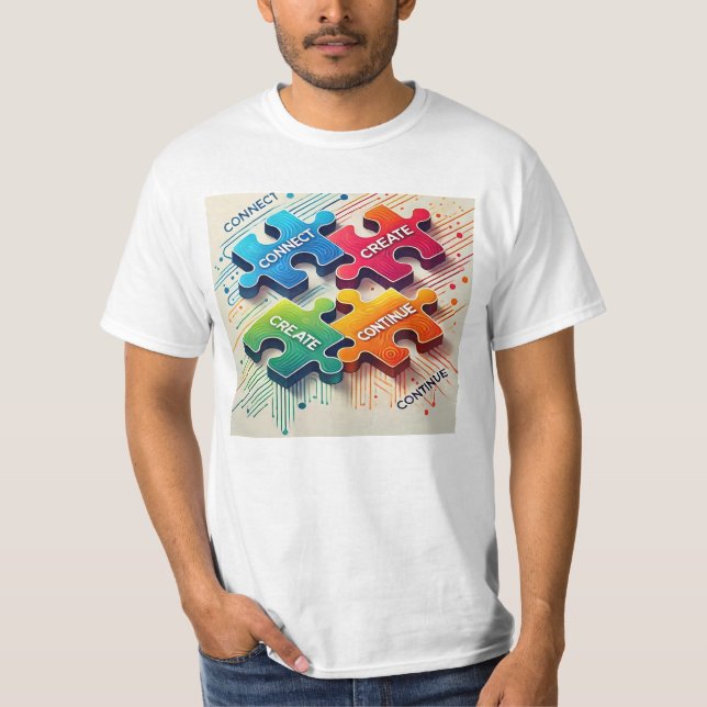Create Connect Continue T-Shirt (Front)