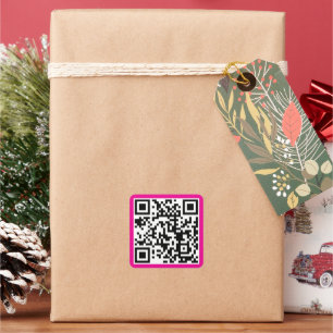 Create Copper Rust Custom QR Code Website Address  Square Sticker