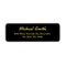 Create Custom Black Golden Elegant Return Address