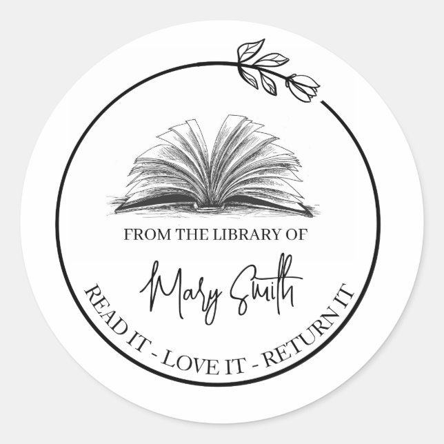 create Custom Book Stickers | Bookplate Labe (Front)