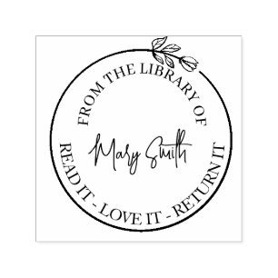 create Custom Book Stickers   Bookplate Labe Self-inking Stamp