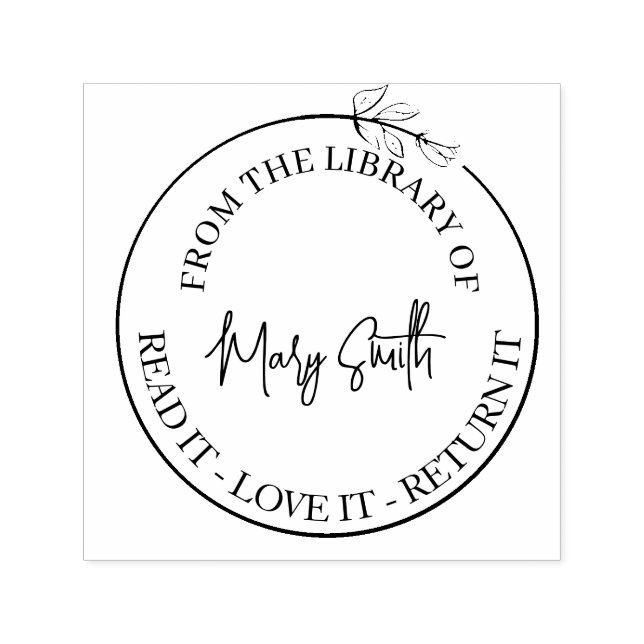 create Custom Book Stickers | Bookplate Labe Self-inking Stamp (Design)
