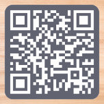 Create Custom Company Business Website URL QR Code Square Sticker<br><div class="desc">Create your own custom, personalized, simple, cool, modern, stylish, minimalist, hassle-free, easy-to-use, rustic purple and white colour, business company organization corporate website address URL QR Code square stickers. To customize, simply type your business / company / small business / wedding website address, and the QR Code generator will automatically create...</div>