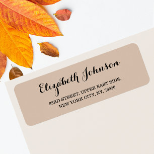 Create Custom Elegant Coffee Color Return Address