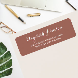 Create Custom Elegant Copper Rust Return Address